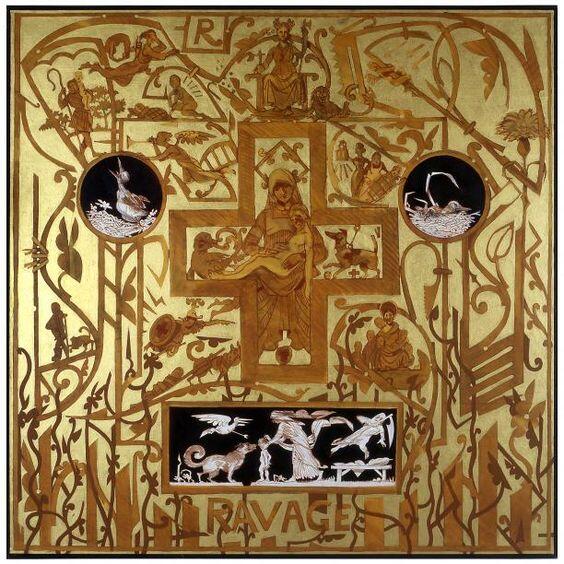 l'Enfant Malade, mixed media op canvas, 2001. Collectie RAVAGE.