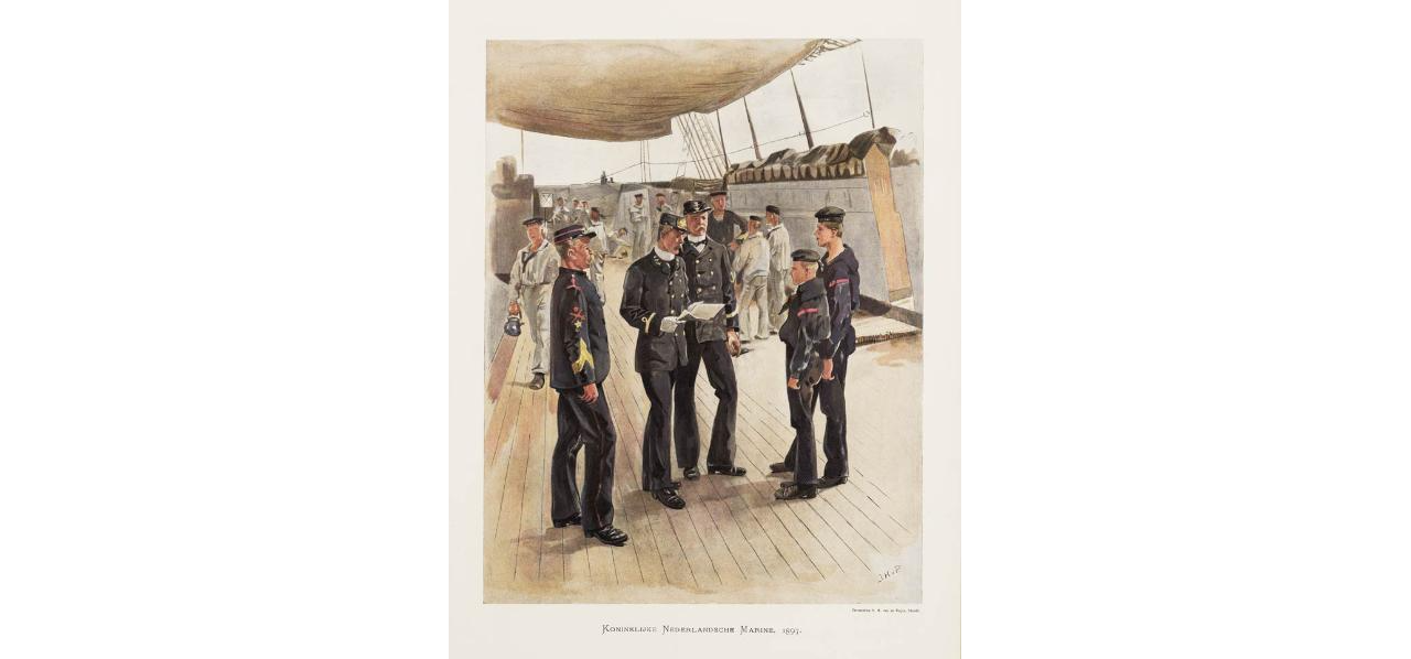 J. Hoynck van Paperdracht, Koninklijke Nederlandsche Marine 1897, prent, 1900, (collectie Nationaal Militair Museum).