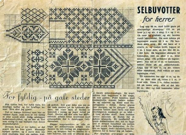 patroon selbuhandschoenen 1948