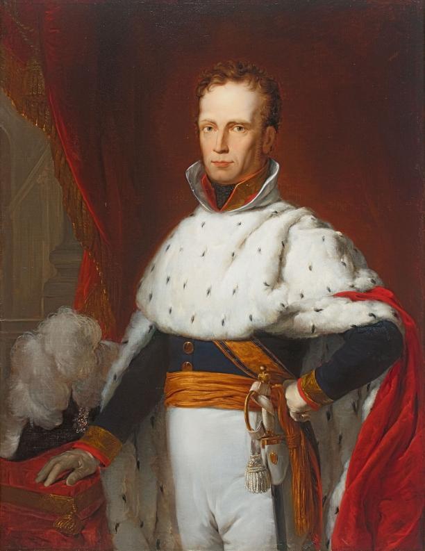 Jan Willem Pieneman, Inhuldigingsportret van koning Willem I, 1816. Museum Het Prinsenhof, Delft.