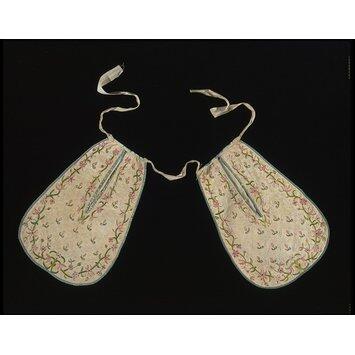 Paar dijzakken met borduursels, 1700-1725.
