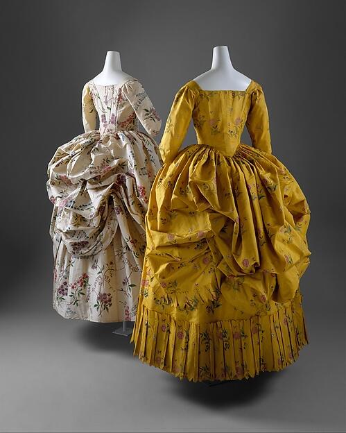 Robes à la polonaise, ca. 1780-1785.