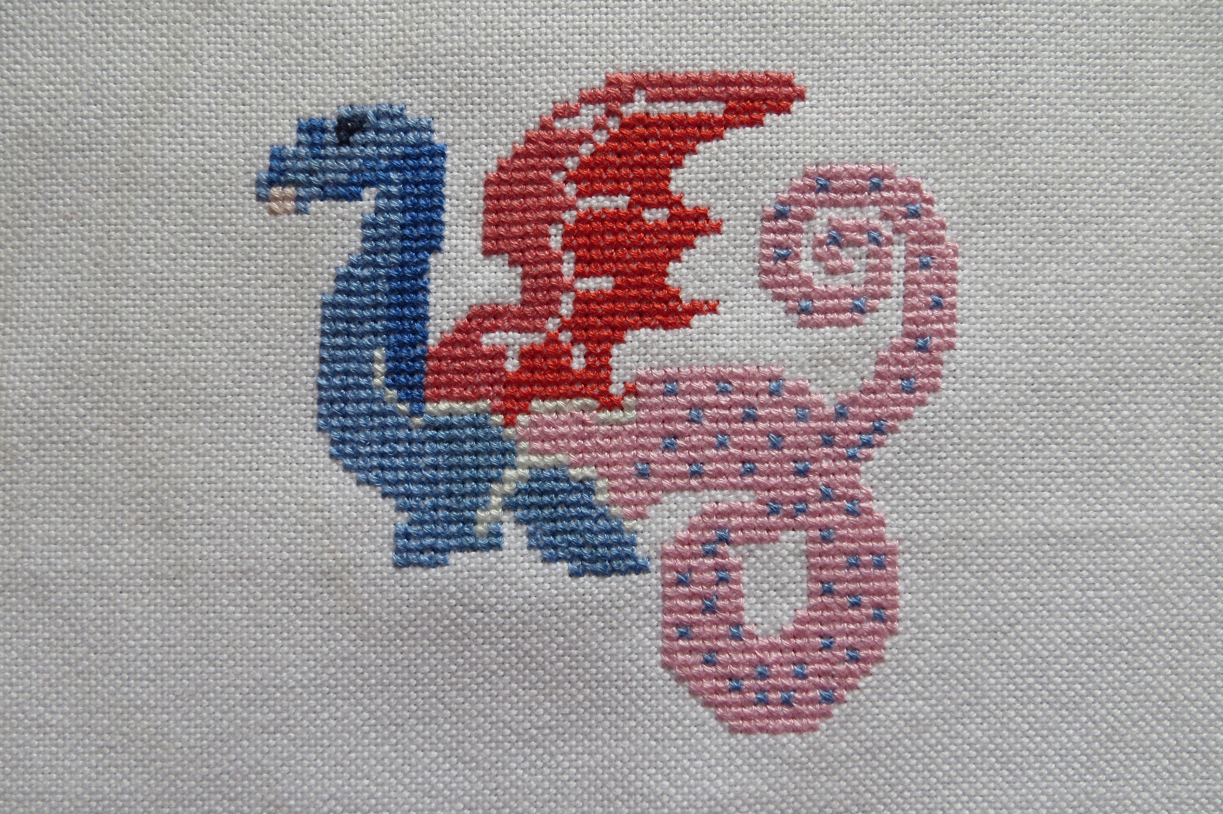 Geborduurde draak