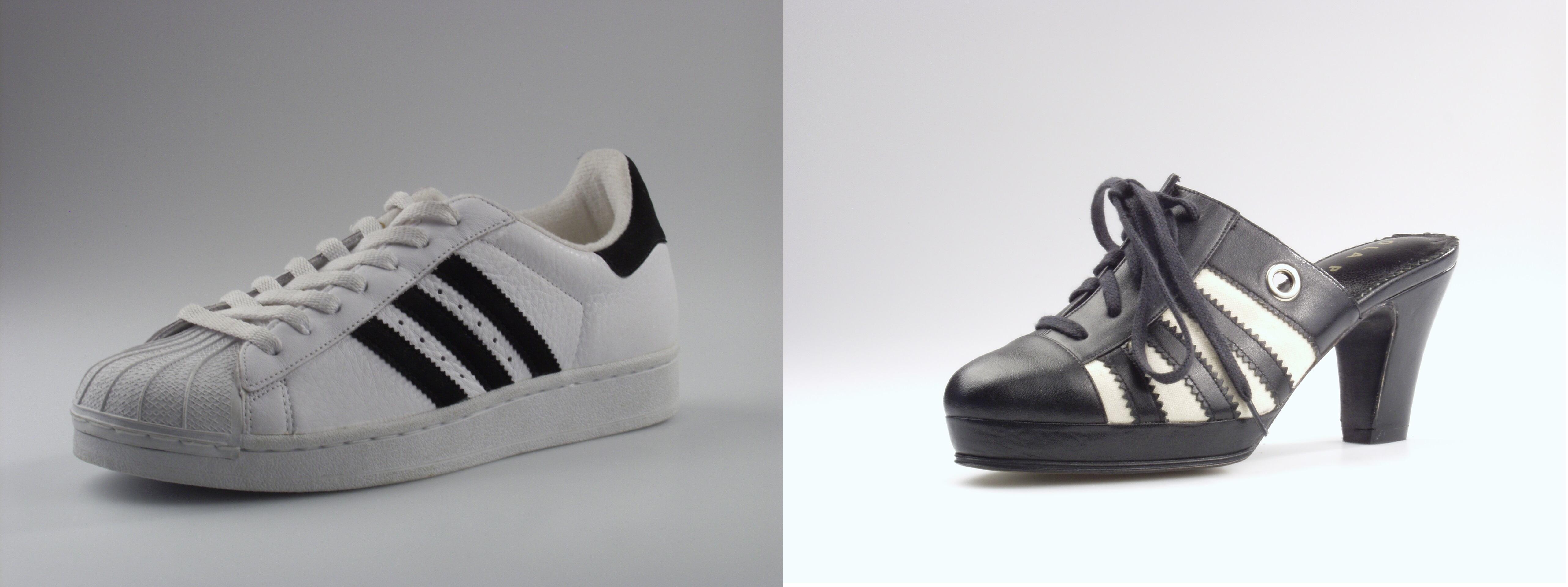 Adidas sneaker en de 'Adidas' van Lola Pagola