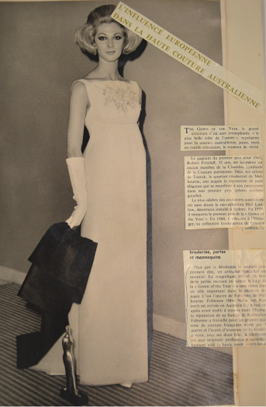Robert Fritzlaft “Dress of the year” met borduursel van ‘Fabienne’