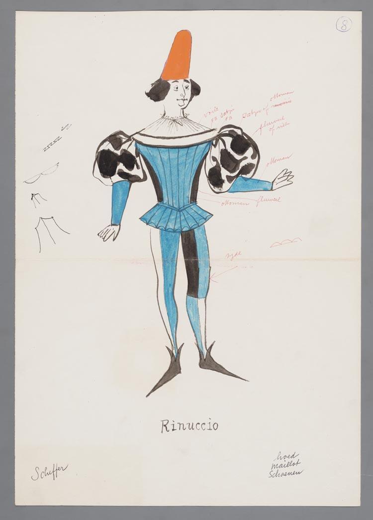 Kostuumontwerp voor Rinuccio uit Gianni Schicchi