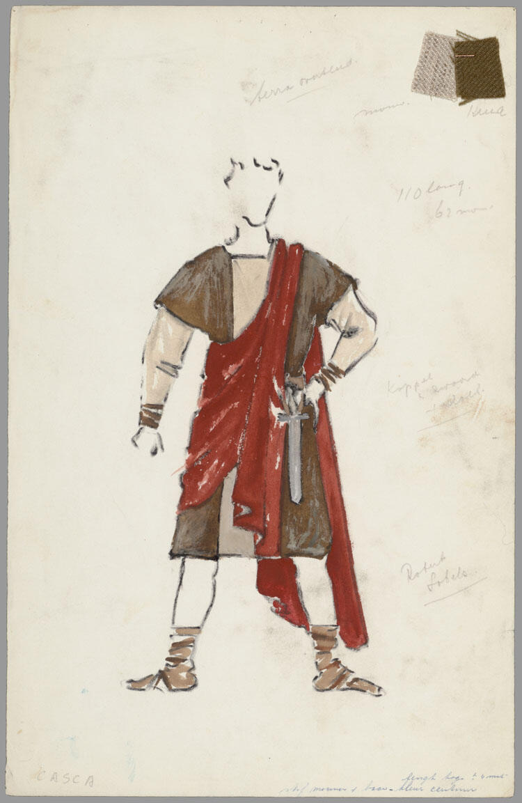 Kostuumontwerp voor Casca uit Julius Ceasar