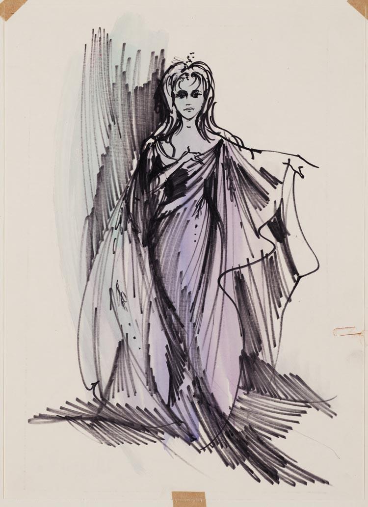 Kostuumontwerp voor Rusalka (Antonin Dvorak) door Jan Skalicky