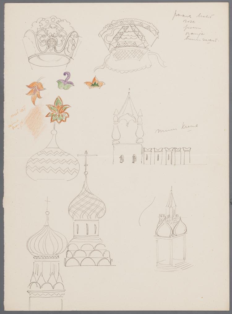 Decor- en kostuumontwerp voor Czaar Saltan (Nicolai Rimsky-Korsakov) door Karel Bruckman