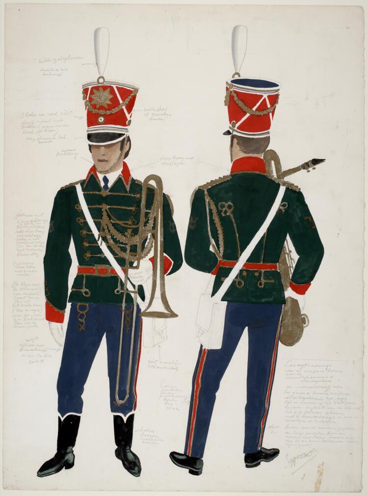 Conceptontwerp van uniform voor Koninklijke Harmonie van 's Hertogenbosch