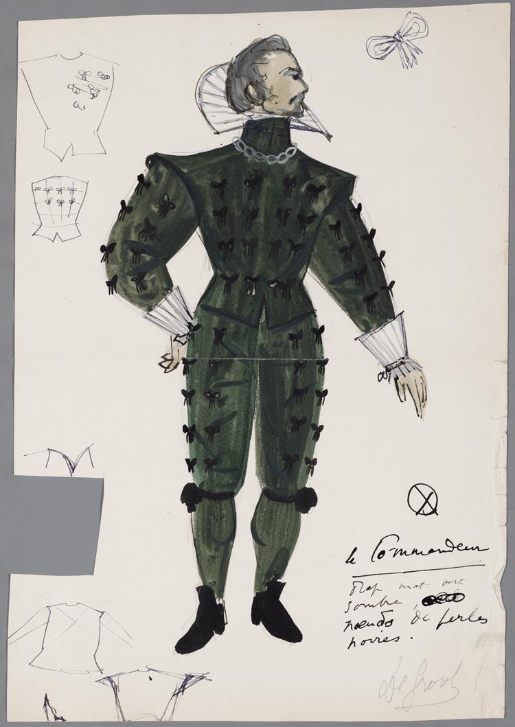 Kostuumontwerp voor Il Commendatore in Don Giovanni