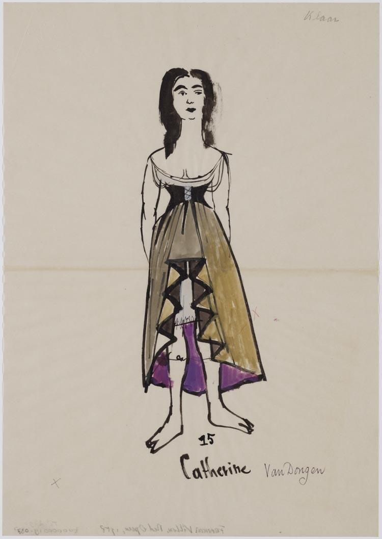 Kostuumontwerp voor Catherine uit François Villon