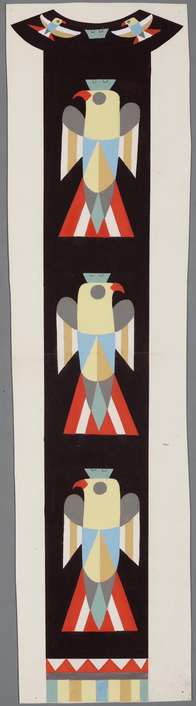 Ontwerp voor ornament voor kostuum uit Heer Halewijn (Willem Pijper)