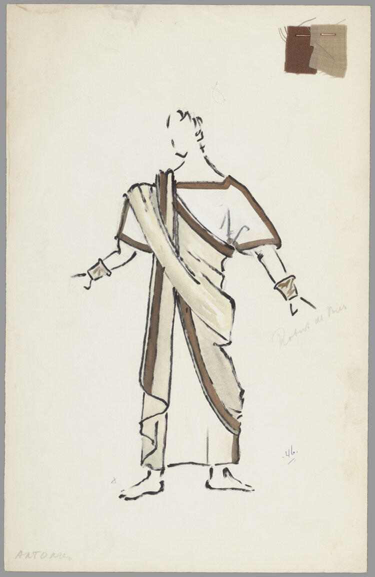 Kostuumontwerp voor Antonius uit Julius Ceasar