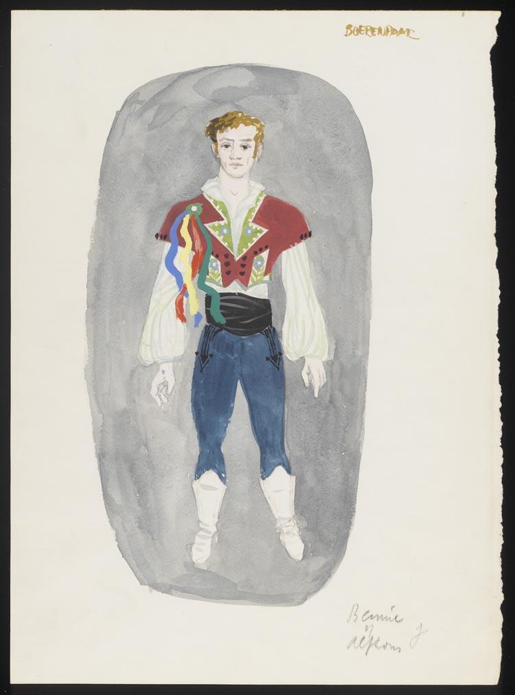 Kostuumontwerp voor het boerenpaar uit Coppelia (Leo Delibes)