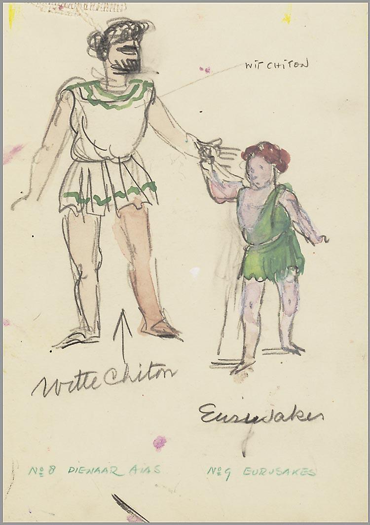Kostuumontwerp voor Odysseus in Aias