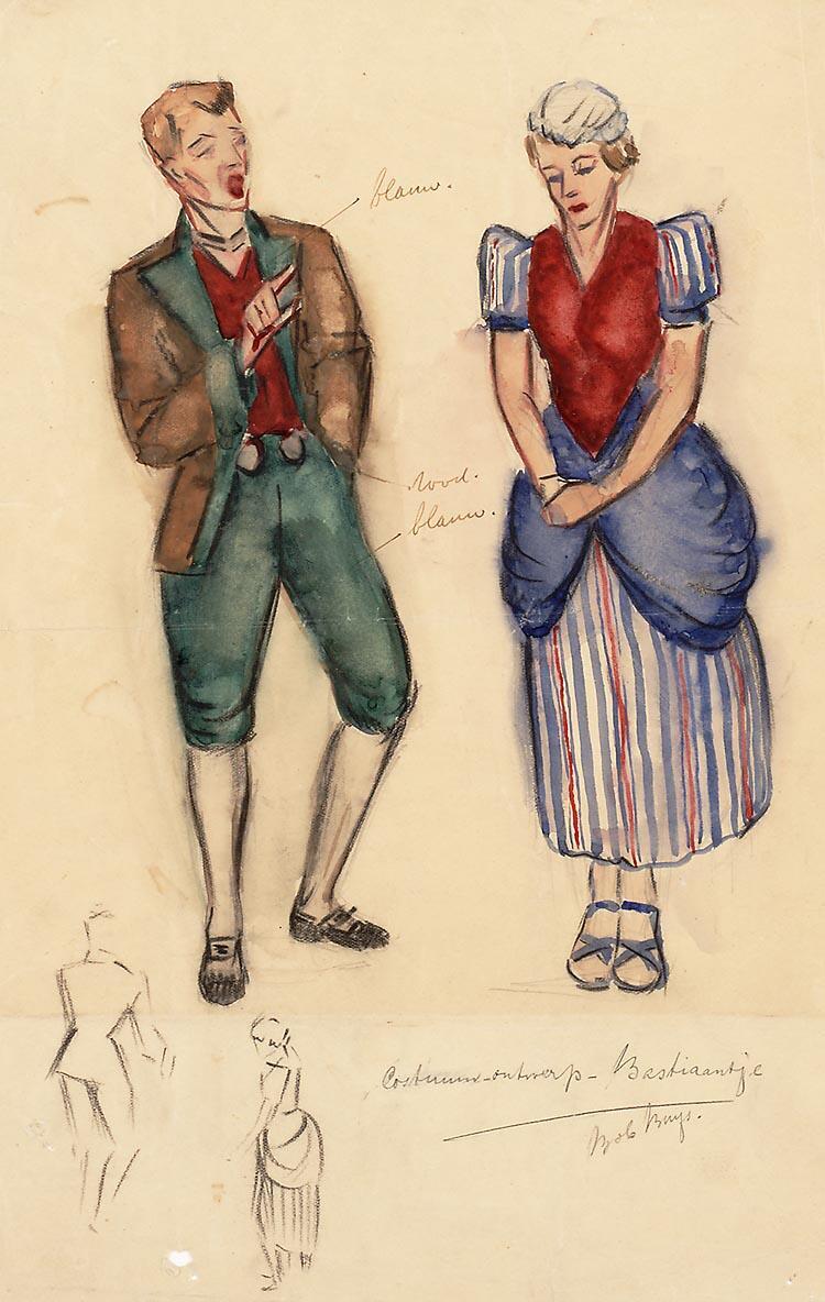 Kostuumontwerp voor Bastien en Bastienne in Bastien et Bastienne