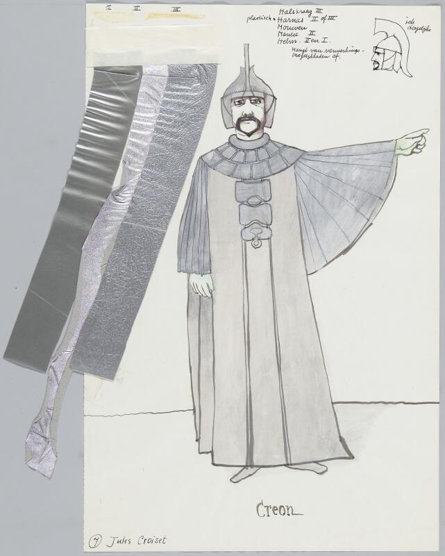 Kostuumontwerp voor Jules Croiset als Kreon in Medea