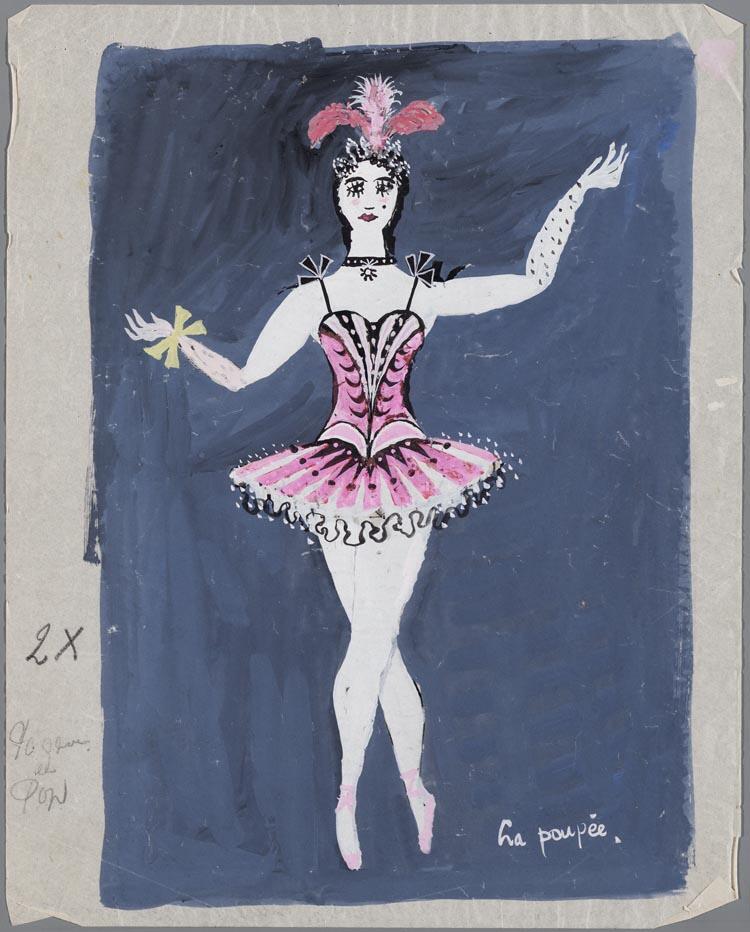 Kostuumontwerp voor Carla Lip als La Poupé in Coppélia