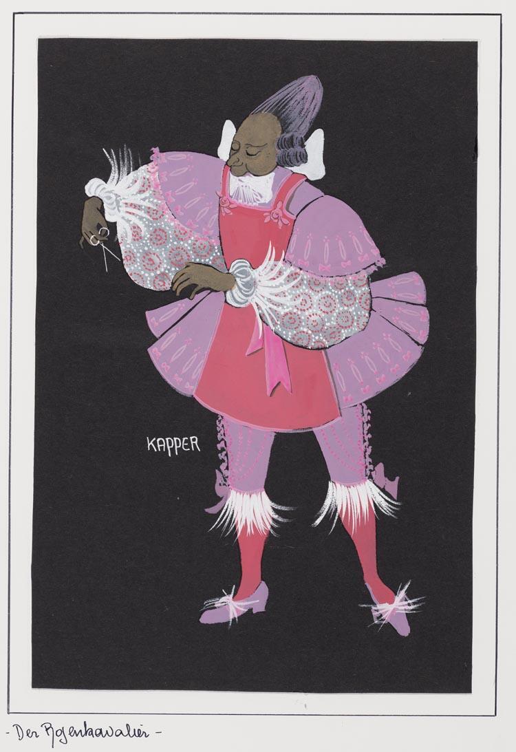 Kostuumontwerp voor de kapper in Der Rosenkavalier
