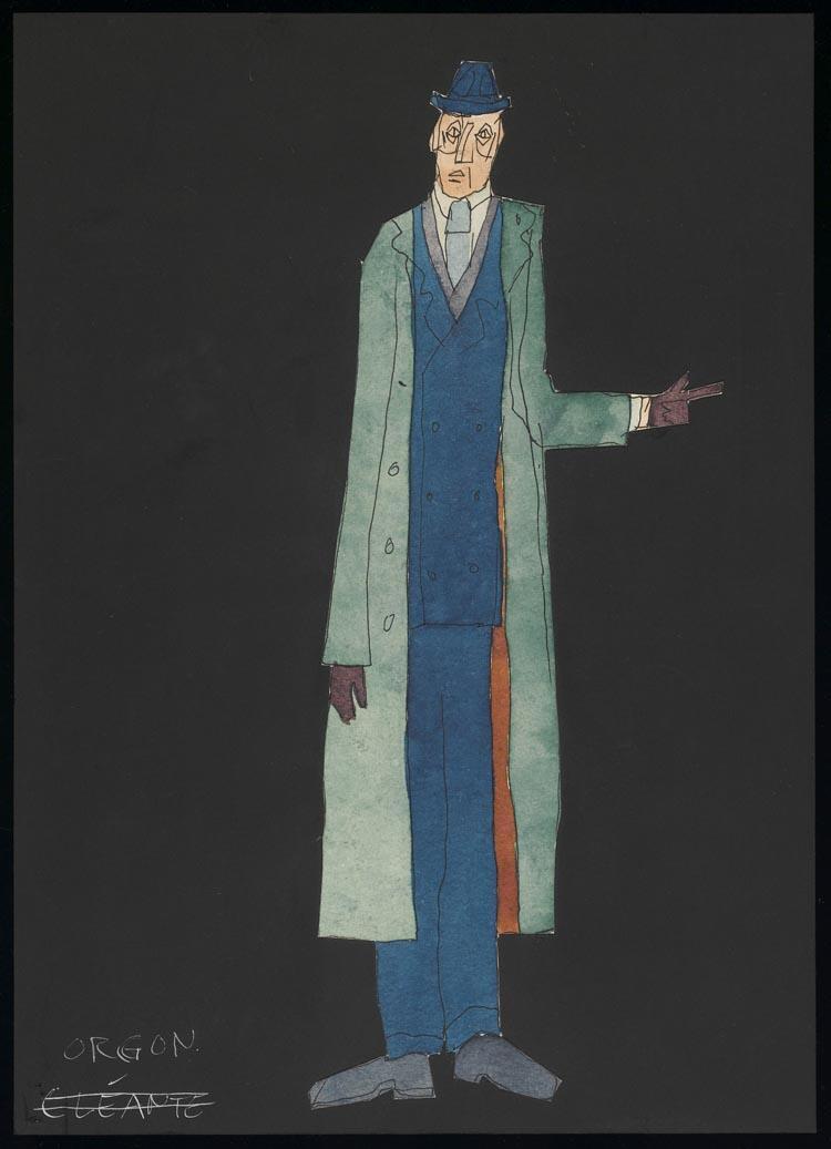 Kostuumontwerp voor Paul Steenbergen als Orgon uit Tartuffe (Molière)