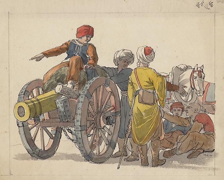 Kostuumontwerp voor Turkse soldaten