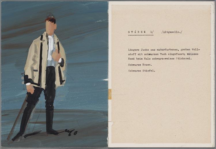 Kostuumontwerp voor Jos Burcksen als Altgeselle in Jenufa (Janacek) door Marcel Pokorny