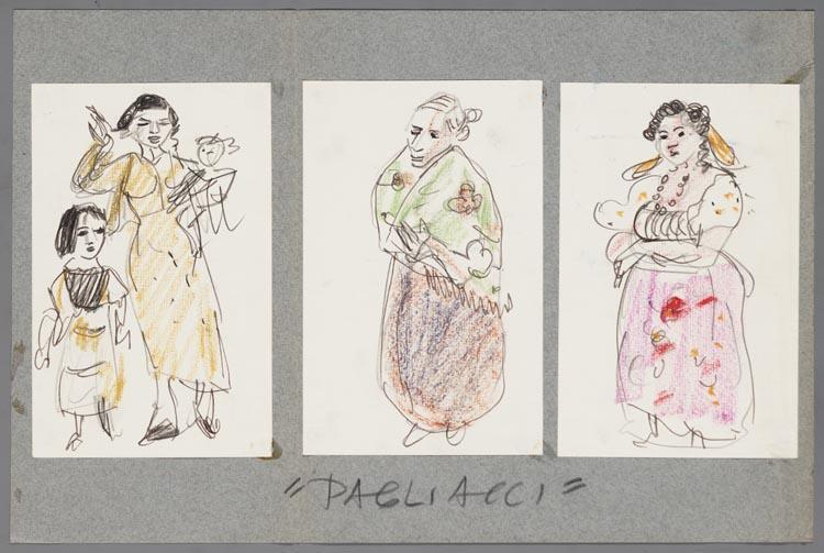 Kostuumontwerp voor Cavalleria Rusticana/I Pagliacci (Leoncavallo Ruggiero) door Joseph Carl