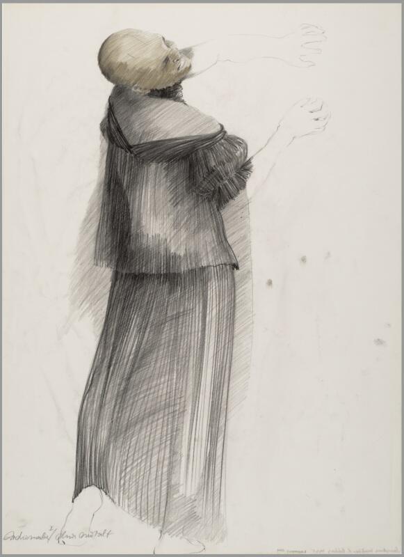 Kostuumontwerp voor Andromache uit Andromache (Jean Racine)