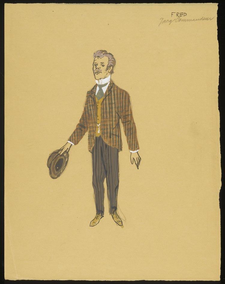 Kostuumontwerp voor Fred Sullivan uit Carlotta (Miguel Mihura)
