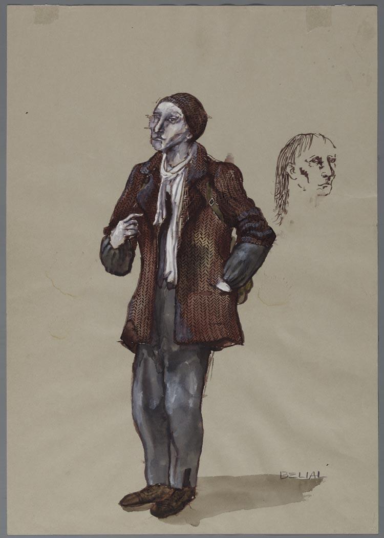 Kostuumontwerp voor Belial uit Adam in Ballingschap (Joost van den Vondel)