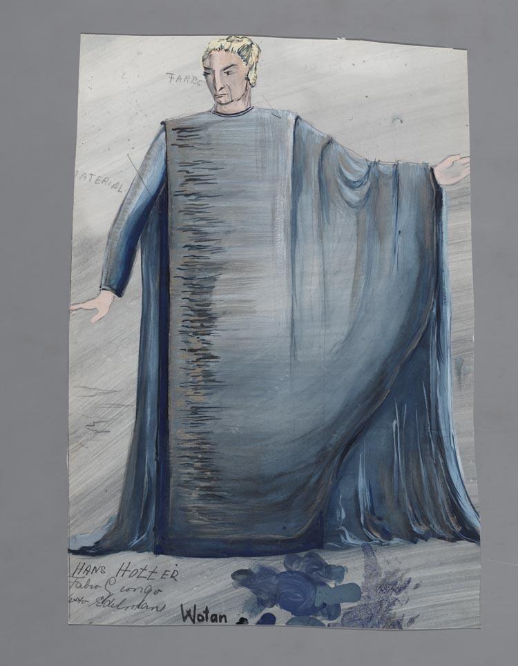 Kostuumontwerp voor Hans Hotter als Wotan in Die Walküre door Ronny Reiter