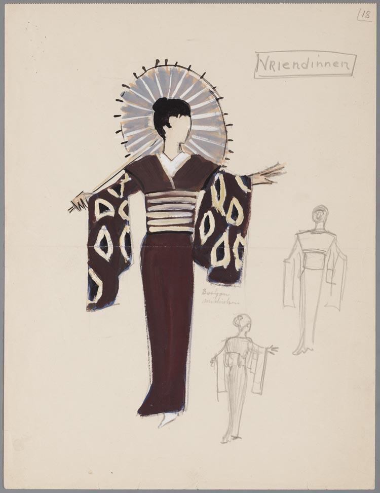 Kostuumontwerp voor de vriendinnen uit Madame Butterfly