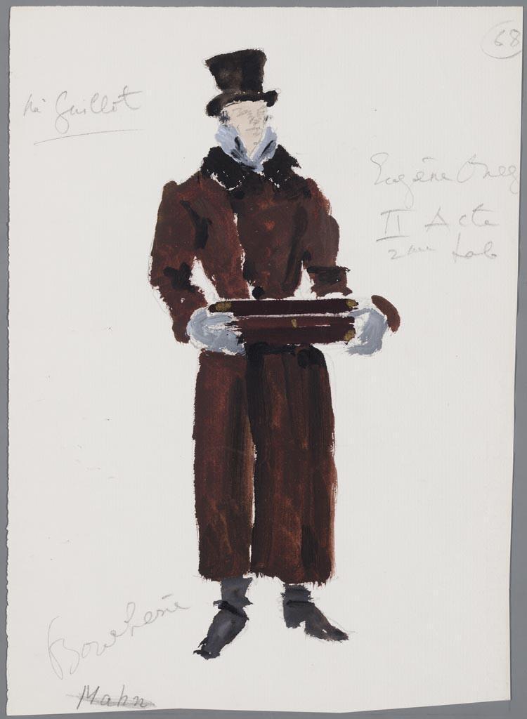 Kostuumontwerp voor Mr. Guillot in Eugen Onegin