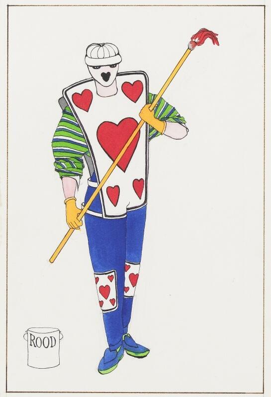 Kostuumontwerp voor de Drie Tuinlui in Alice in Wonderland