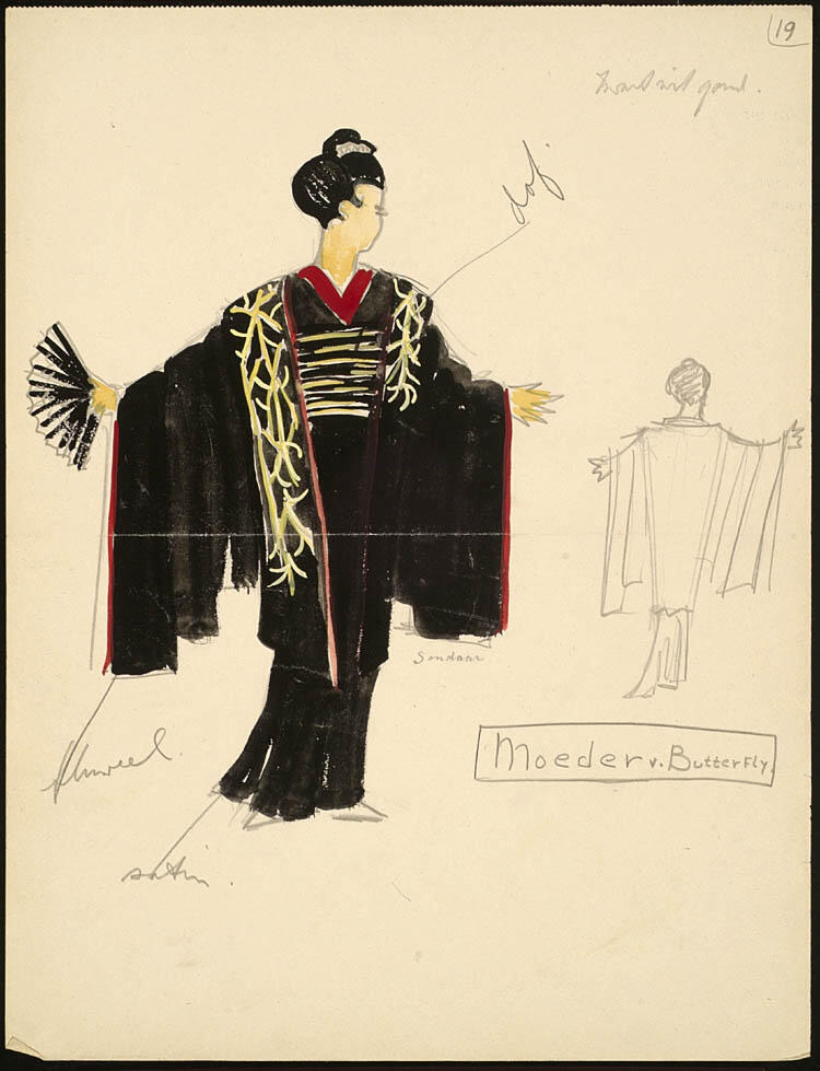 Kostuumontwerp voor de Moeder van Madame Butterfly uit Madame Butterfly