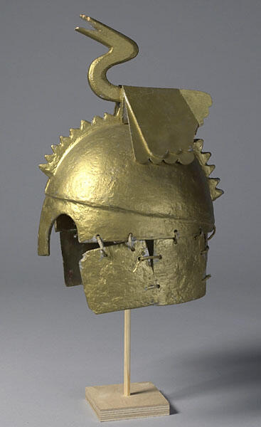 Helm gedragen door Eric Schneider als Macbeth, thaan van Glamis in Macbeth (William Shakespeare)