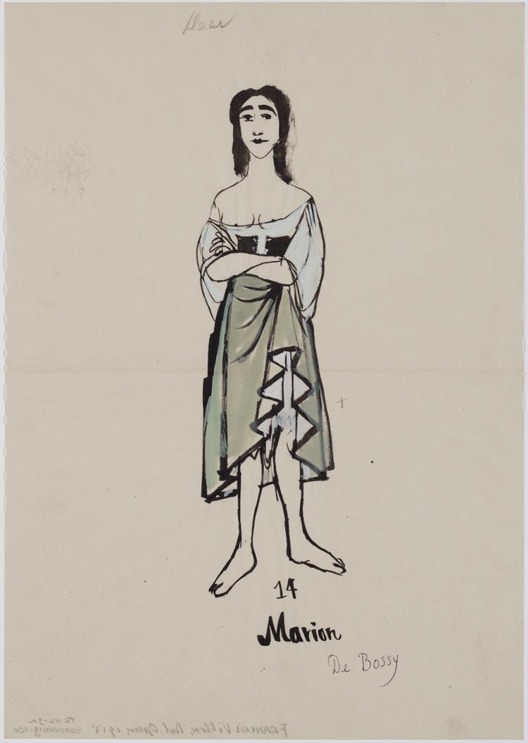 Kostuumontwerp voor Marion uit François Villon
