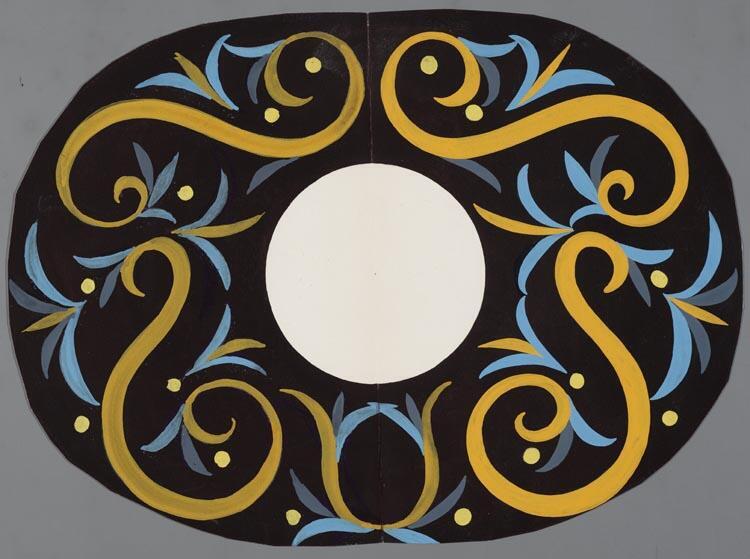 Ontwerp voor ornament voor kostuum uit Heer Halewijn (Willem Pijper)