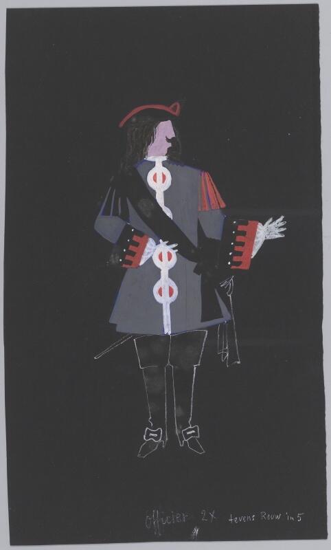 Kostuumontwerp voor Officier uit Der Prinz von Homburg