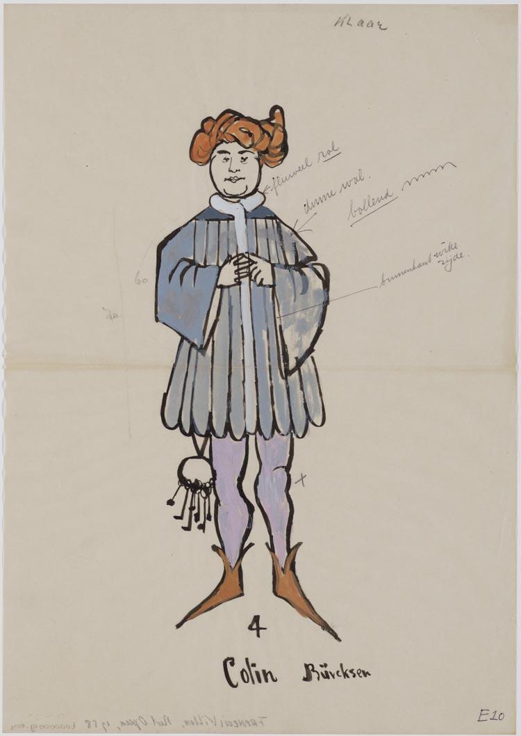 Kostuumontwerp voor Colin uit François Villon