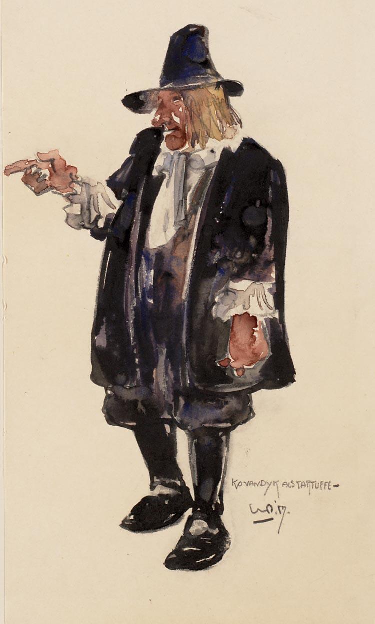 Portret van Ko van Dijk als Tartuffe in Tartuffe