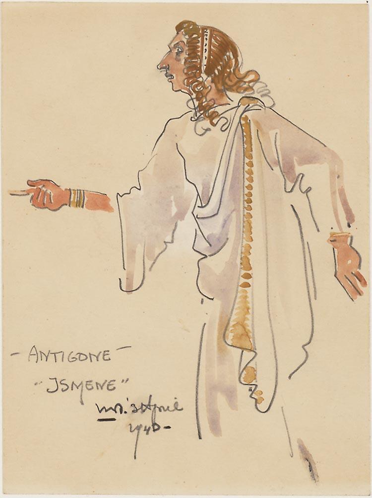 Kostuumontwerp voor Joke Tuinder als Ismene in Antigone