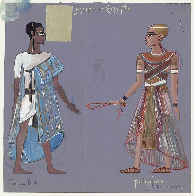 Kostuumontwerpen voor Joseph in Egypten