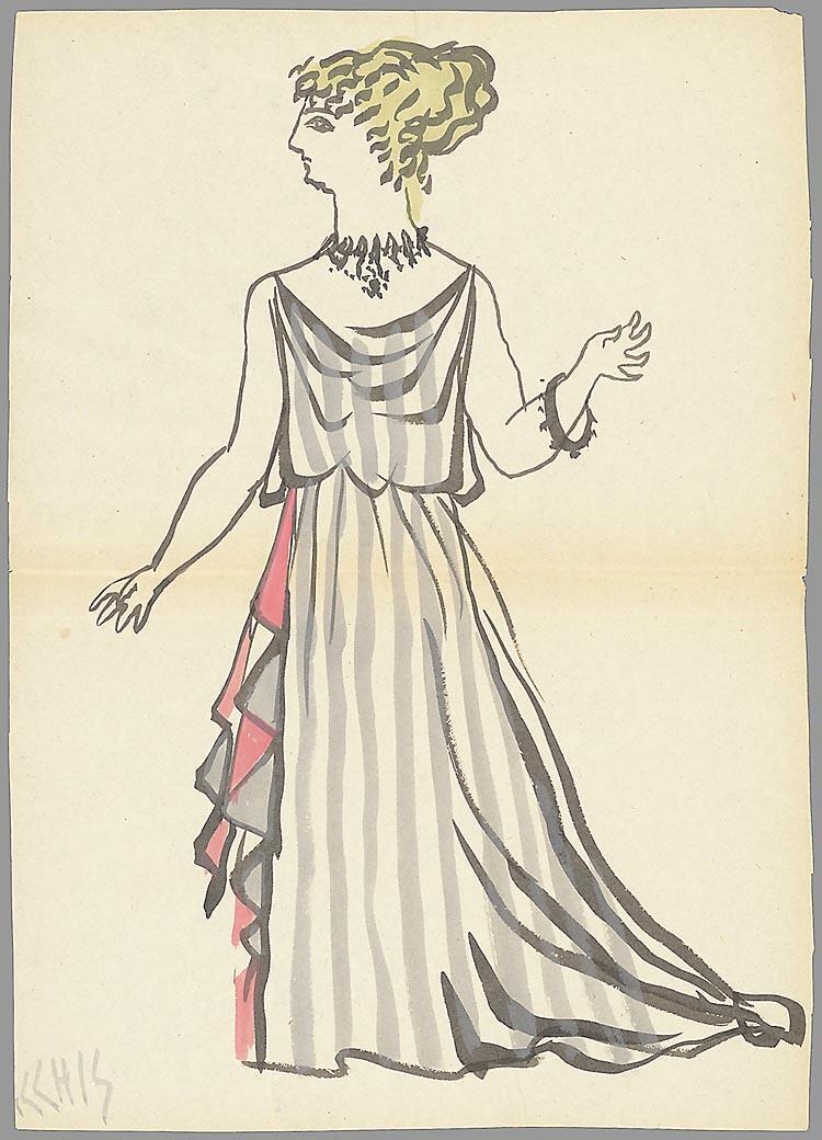 Kostuumontwerp voor La belle Hélène