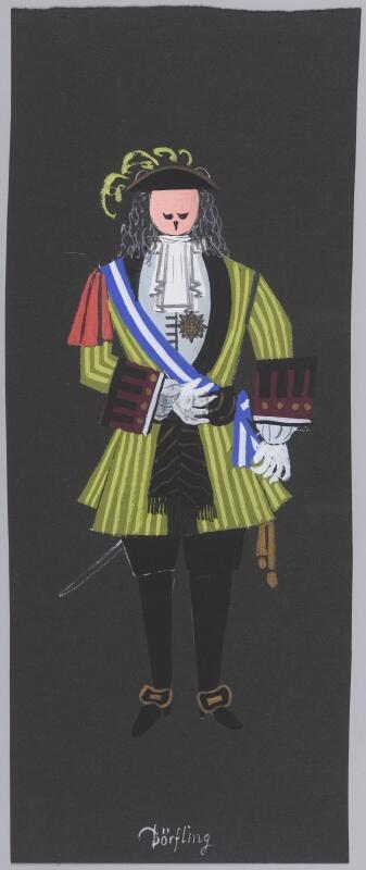 Kostuumontwerp voor Dörfling uit Der Prinz von Homburg