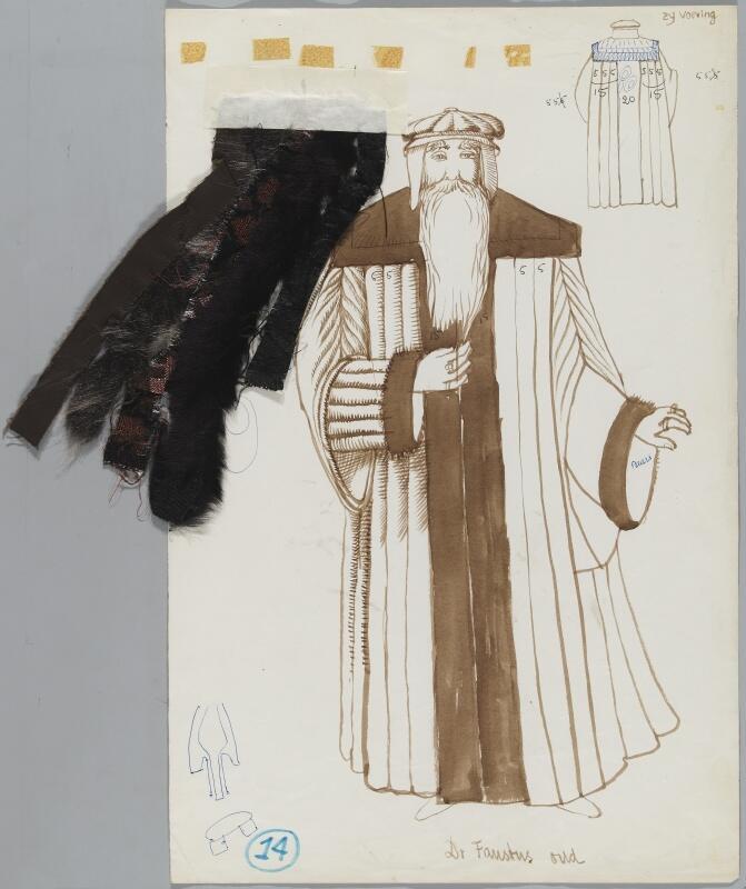 Kostuumontwerp voor oude Dr. Faustus uit Faust