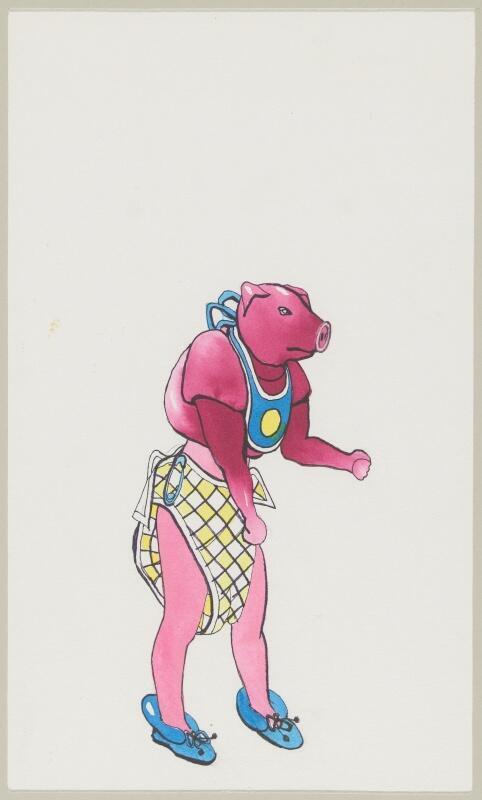 Kostuumontwerp voor de Baby/ het Varkentje in Alice in Wonderland