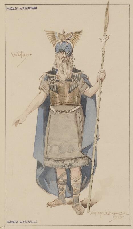 Kostuumontwerp voor Wotan uit Die Walküre