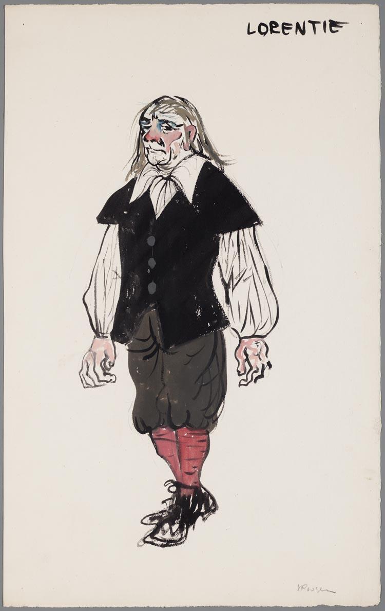 Kostuumontwerp voor Lorentie uit Tartuffe (Molière)